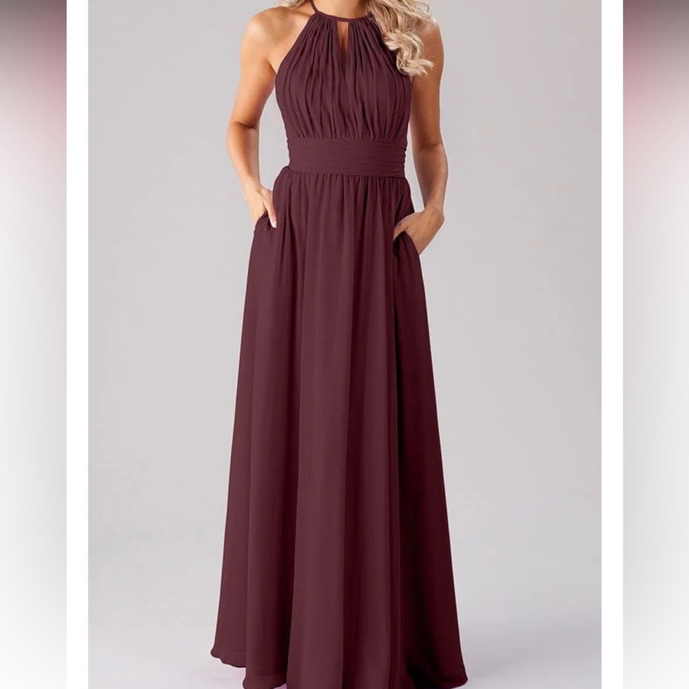 Kennedy Blue | Bailey | Maroon Bridesmaid Dress Size 12